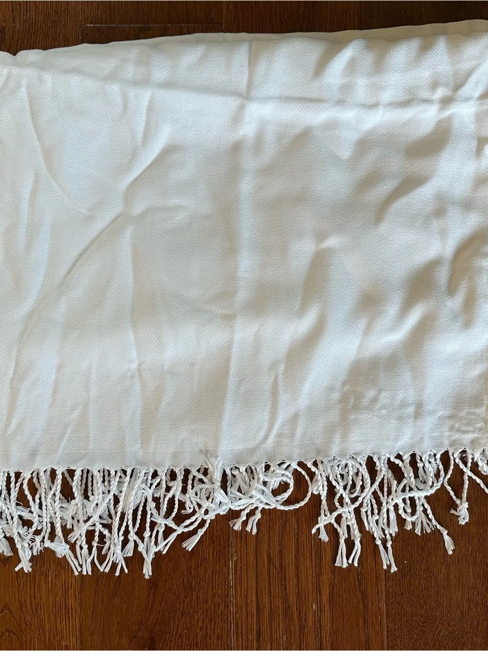 Turkish White Fringe Throw Blanket/Towel - Home Accents